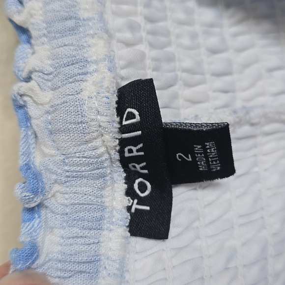 Torrid Smocked Bodice Long Sleeve Crop Blouse 2XL - Picture 3 of 4